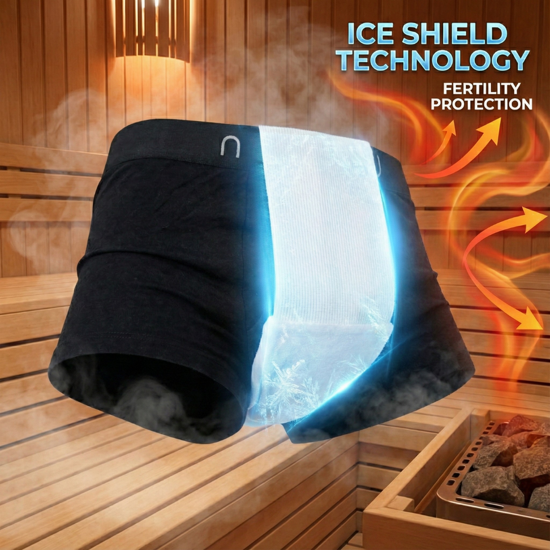 An ice pack used for cooling the testicles